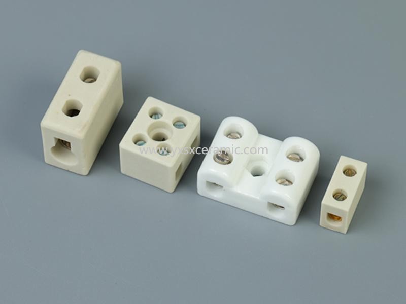 High temperature steatite ceramic terminal block with nickel connectors for industrial electrical heating elements High temperature steatite ceramic terminal block with nickel connectors for industrial electrical heating elements